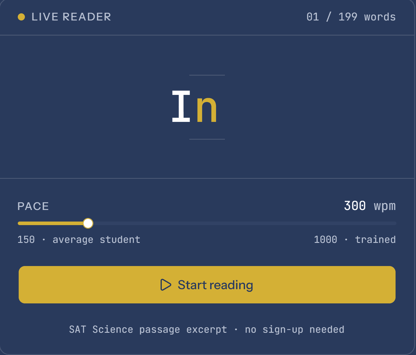 RSVP reader for anything